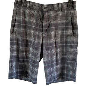 Nike Golf Shorts Dri Fit Tour Performance Plaid Flat front Athletic Mens Size 30
